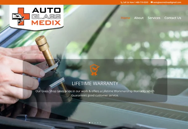 Auto Glass Medix website